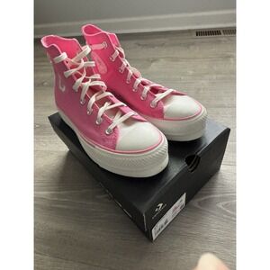 New with Box Women's Pink Converse All-Star Platform Sneaker Size 8.5 Vintage‎